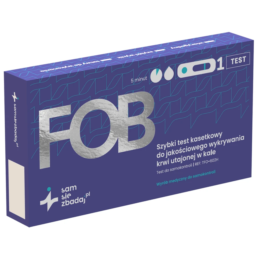 Обследуй себя FOB, экспресс-тест для качественного выявления фекальной оккультной крови, кассета, 1 штука: цены и характеристики