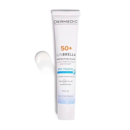 Dermedic Sunbrella, матуючий сонцезахисний крем, SPF 50+, 40 мл: ціни та характеристики