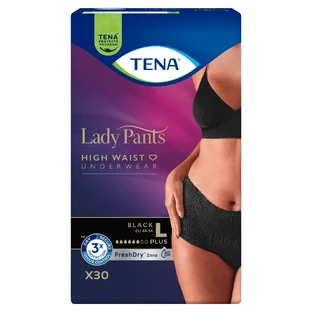 Tena Lady Pants Noir, впитывающие трусы, размер L, 95-130 см, Plus, 30 шт.