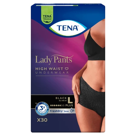 Tena Lady Pants Noir, впитывающие трусы, размер L, 95-130 см, Plus, 30 шт.: цены и характеристики