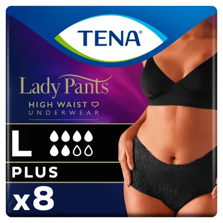 Tena Lady Pants Noir, впитывающие трусы, размер L, 95-130 см, Plus, 8 шт.: цены и характеристики