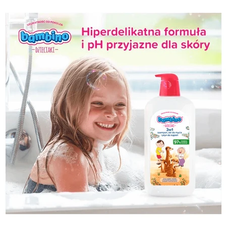 Bambino Kids, Гель для мытья тела и волос 2 в 1, сурикаты, от 1 года, 1 л: цены и характеристики