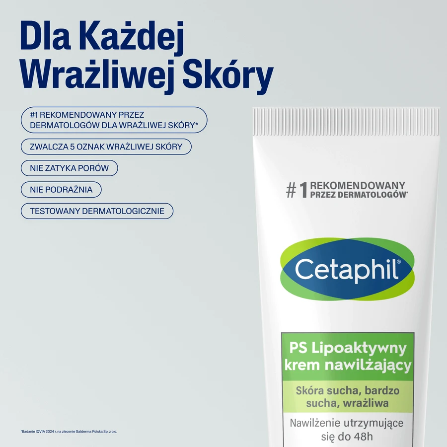 Cetaphil PS, cremă hidratantă lipoactivă, piele uscată, foarte uscată, sensibilă, 100 g + cremă hidratantă pentru față cu acid hyaluronic, cremă de noapte, 48 ml gratuit: цены и характеристики