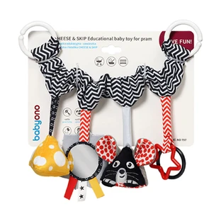BabyOno, jucărie educativă, pandantiv pentru cărucior, Cheese&Skip