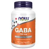 Now Foods GABA 750 мг, гамма-аміномасляна кислота, 100 веганських капсул