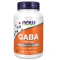 Now Foods GABA 750 мг, гамма-аминомасляная кислота, 100 веганских капсул