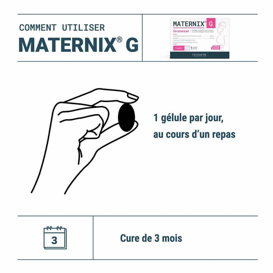 Densmore Maternix G Grossesse 90 капсул: ціни та характеристики