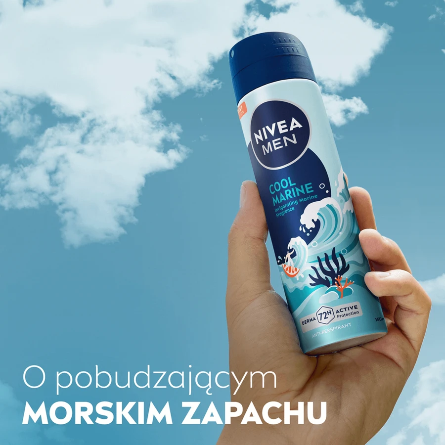 Nivea Men, антиперспірант-спрей, Cool Marine, 150 мл: ціни та характеристики