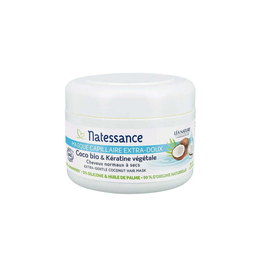 Natessance Экстра щадящая маска для волос - органический кокос и растительный кератин 200 мл: цены и характеристики