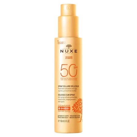 Nuxe Сонцезахисний спрей Délicieux Haute Protection SPF50 visage et corps 150мл: ціни та характеристики