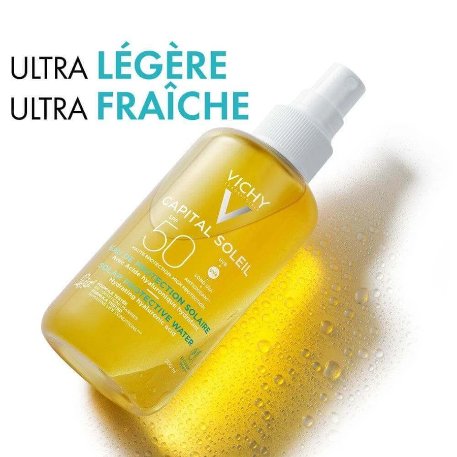 Vichy Capital Soleil Сонцезахисна зволожуюча вода Spf50 200 мл: ціни та характеристики