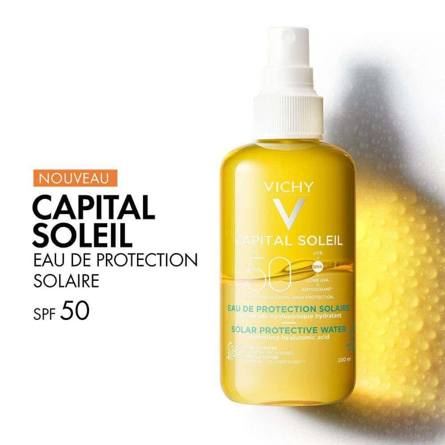 Vichy Capital Soleil Сонцезахисна зволожуюча вода Spf50 200 мл: ціни та характеристики
