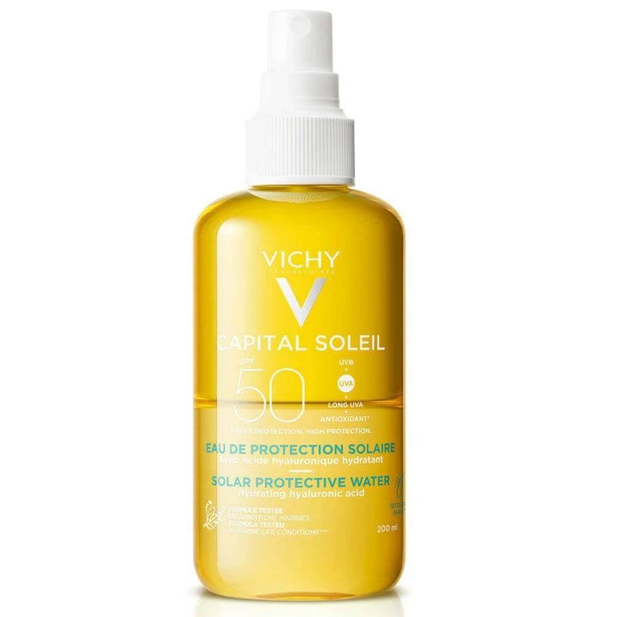 Vichy Capital Soleil Сонцезахисна зволожуюча вода Spf50 200 мл: ціни та характеристики