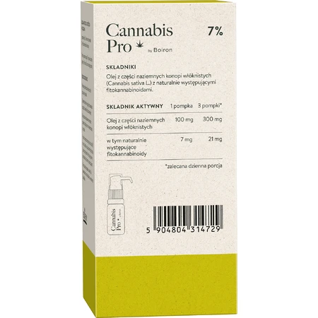 Boiron Cannabis Pro 7%, конопляна олія, 11 мл: ціни та характеристики