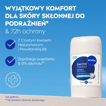 Nivea Derma Control Defend, антиперспирант, стик, 50 мл: цены и характеристики