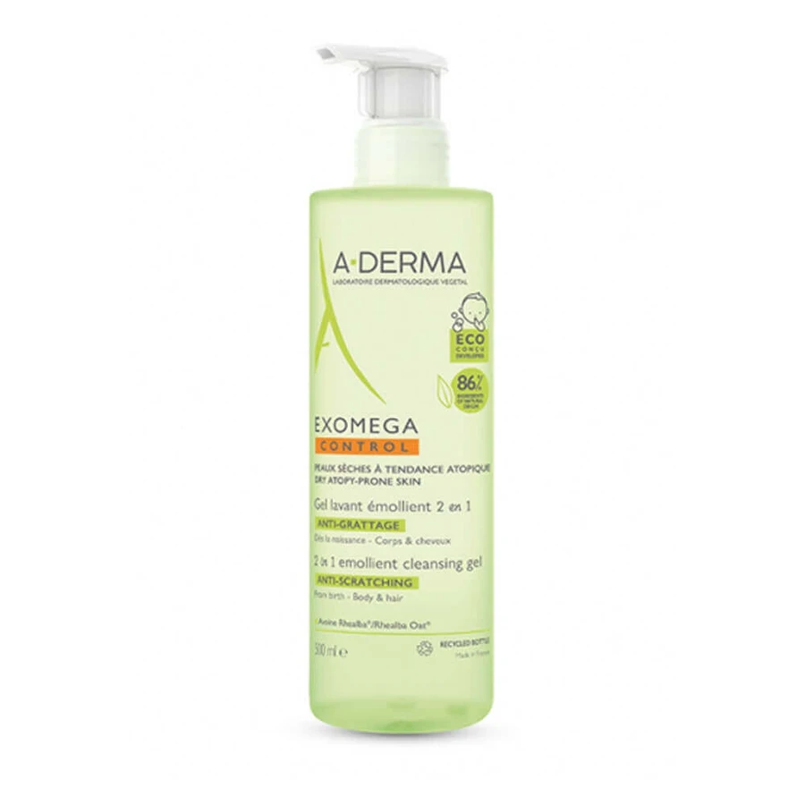 A-Derma Exomega Control Пом'якшувальний очищувальний гель для тіла та волосся 500 мл: ціни та характеристики