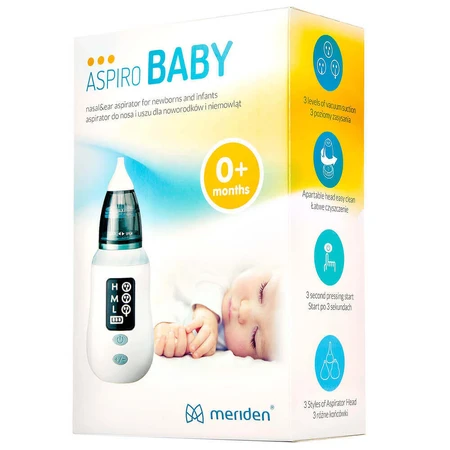 Meriden Aspiro Baby, електричний назальний та вушний аспіратор для дітей від народження: ціни та характеристики