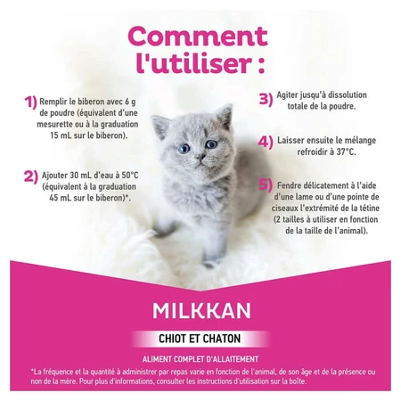 Клемент-Текан Милккан Сухое молоко для котят Chiot Chaton 2х200г: цены и характеристики