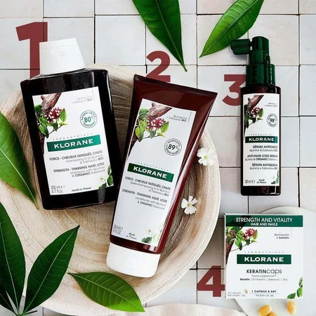 Klorane Quinine Укрепляющий и стимулирующий шампунь против выпадения для уставших волос 400 мл: цены и характеристики