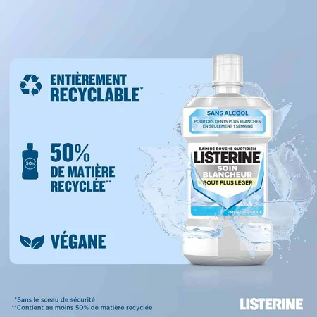 Відбілююча ванна Listerine М'ята 500мл: ціни та характеристики