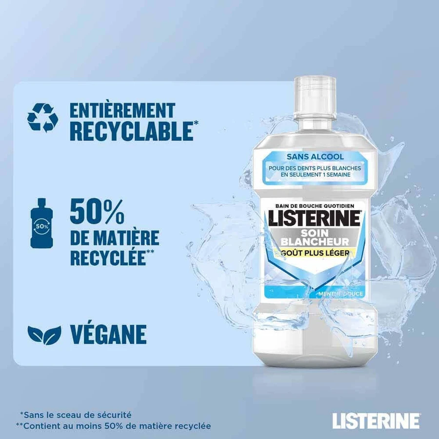 Відбілююча ванна Listerine М'ята 500мл: ціни та характеристики