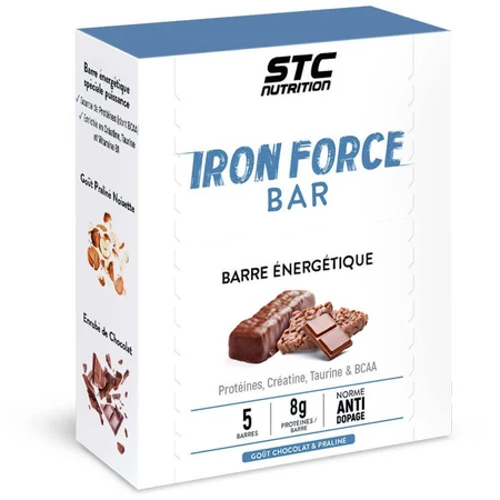 Stc Nutrition Iron Force шоколадні батончики з рисовим суфле з праліне 5 х 50 г: ціни та характеристики