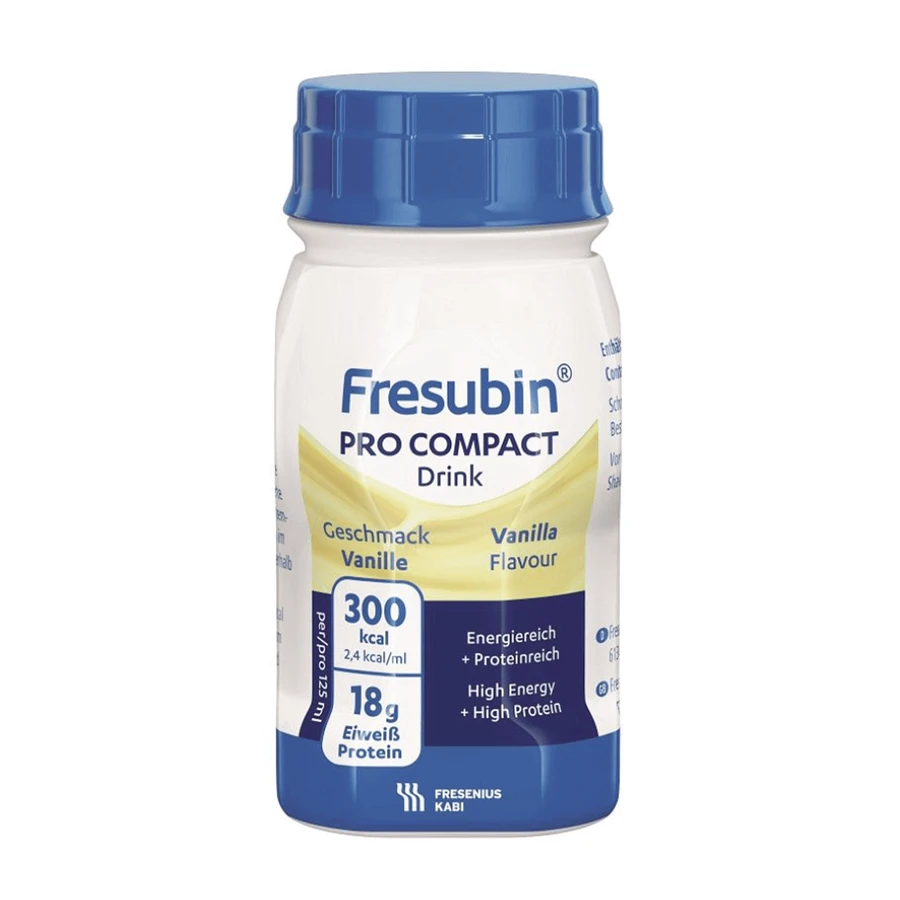 Fresubin Pro Compact Drink, питательный препарат, ванильный вкус, 4 x 125 мл: цены и характеристики