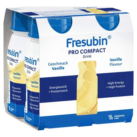 Fresubin Pro Compact Drink, питательный препарат, ванильный вкус, 4 x 125 мл: цены и характеристики