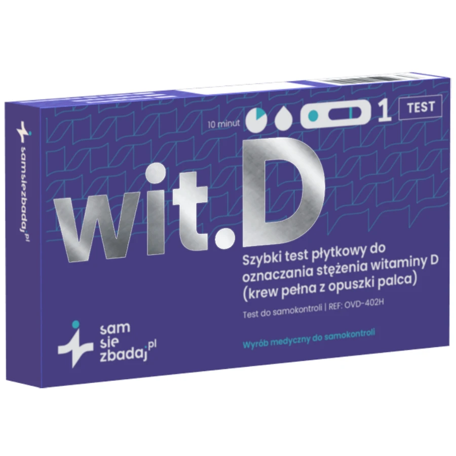 Самотест Vit.D, экспресс-тест для определения концентрации витамина D в крови, тромбоцитах, 1 штука: цены и характеристики