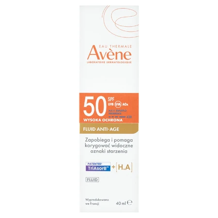 Avene Sun, надвисокий захист від сонця, антивіковий флюїд, SPF 50+, 40 мл: ціни та характеристики