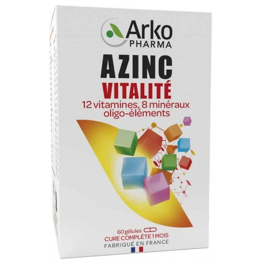 Arkopharma Azinc Shape and Vitality Витамины С, Е, Цинк для взрослых 60 капсул: цены и характеристики