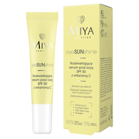 Miya eyeSUNshine, освещающая сыворотка для глаз, SPF 50, 15 мл: цены и характеристики
