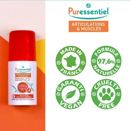 Ролик для суглобів і м'язів Puressentiel Pure Heat 75мл: ціни та характеристики