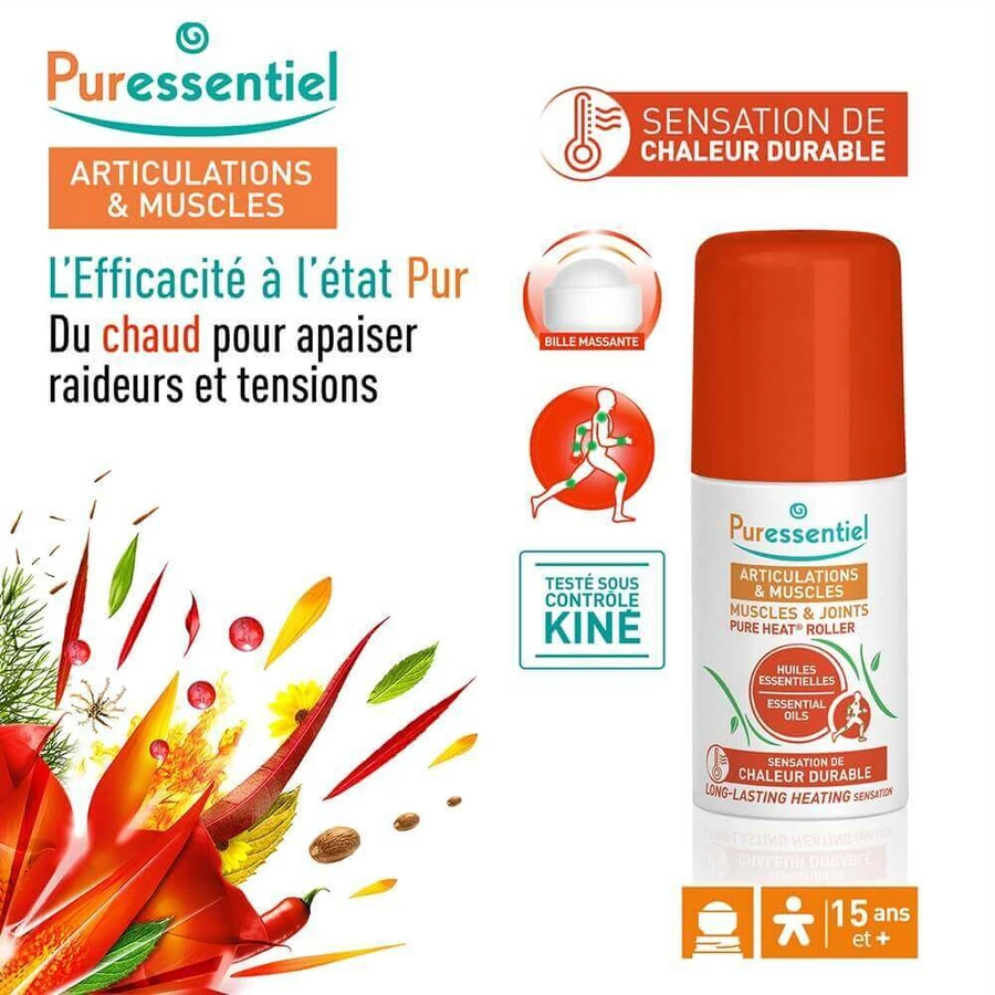 Ролик для суглобів і м'язів Puressentiel Pure Heat 75мл: ціни та характеристики