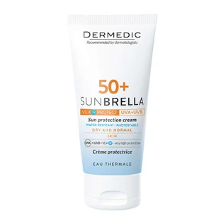Dermedic Sunbrella, крем для захисту обличчя, для сухої та нормальної шкіри, SPF 50+, 50 г + безкоштовна упаковка