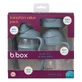 B.Box, чашка для обучения питью, набор 4 в 1, голубая, с 4 месяцев, 240 мл