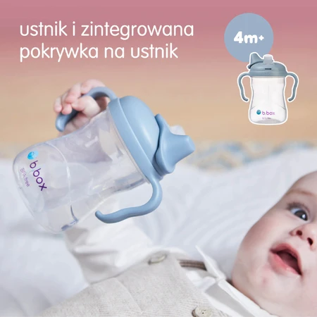 B.Box, чашка для обучения питью, набор 4 в 1, голубая, с 4 месяцев, 240 мл: цены и характеристики