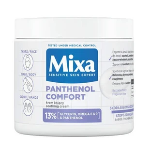 Mixa Panthenol Comfort Успокаивающий крем для лица, рук и тела, 400 мл