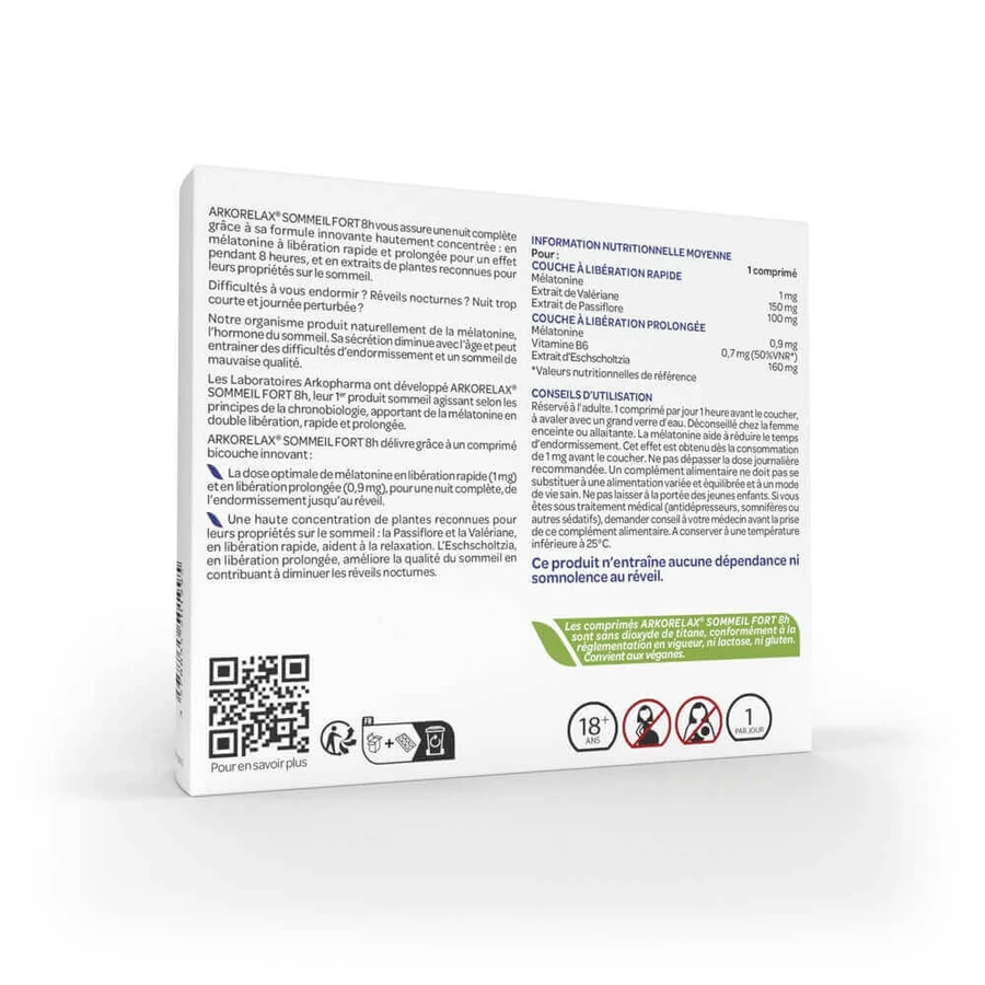 Arkopharma Arkorelax Sleep Strong 8h 30 таблеток: цены и характеристики