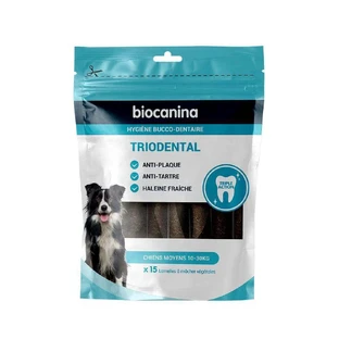 Biocanine Гігієнічні жувальні палички Triodental середні для собак 10-30 кг x15