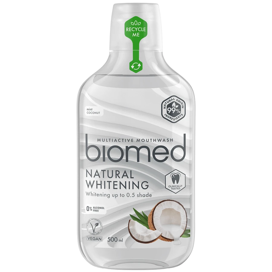 Biomed Super White, ополіскувач для порожнини рота, м'ята та кокос, 500 мл: ціни та характеристики