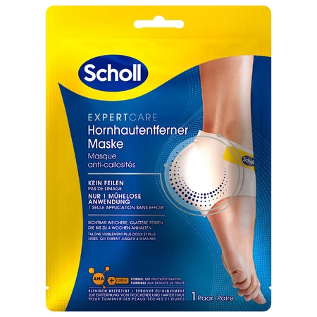 Scholl Expert Care, Відлущувальна маска для п'ят з AHA-кислотами, 1 пара: ціни та характеристики