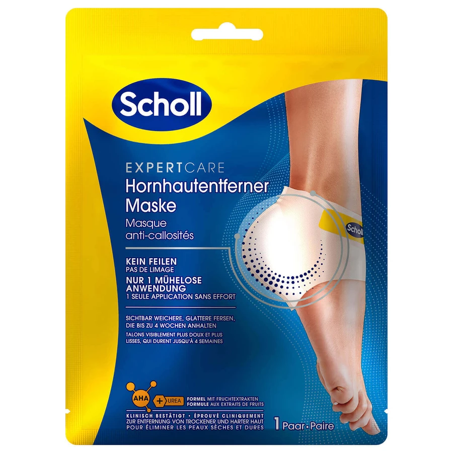 Scholl Expert Care, Відлущувальна маска для п'ят з AHA-кислотами, 1 пара: ціни та характеристики