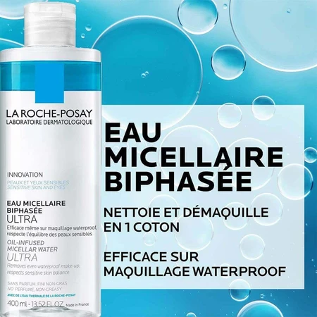 La Roche-Posay Physiological Cleansing Ultra Cleansing Biphasic Micellar Water Face and Eyes Waterproof 400ml: цены и характеристики