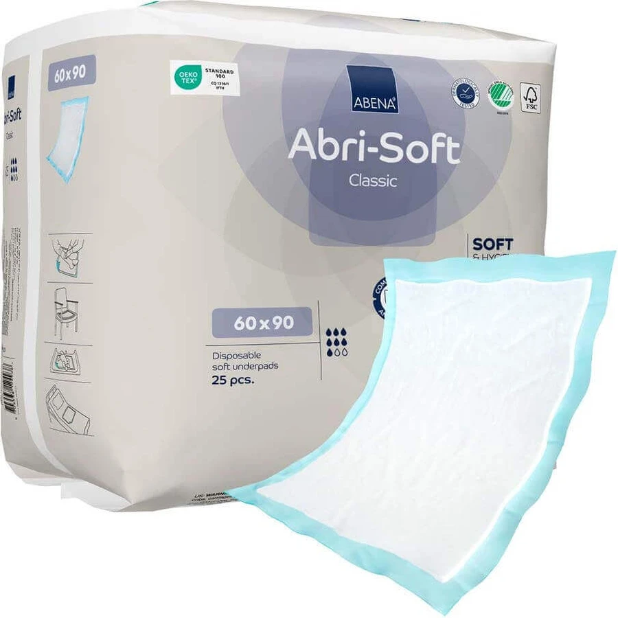 Одноразові наматрацники Abena Abri-Soft 60X90cm Classic x25: ціни та характеристики