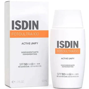 Isdin Active Unify Color FotoUltra 100 депигментирующий солнцезащитный крем для лица SPF50+ 50 мл