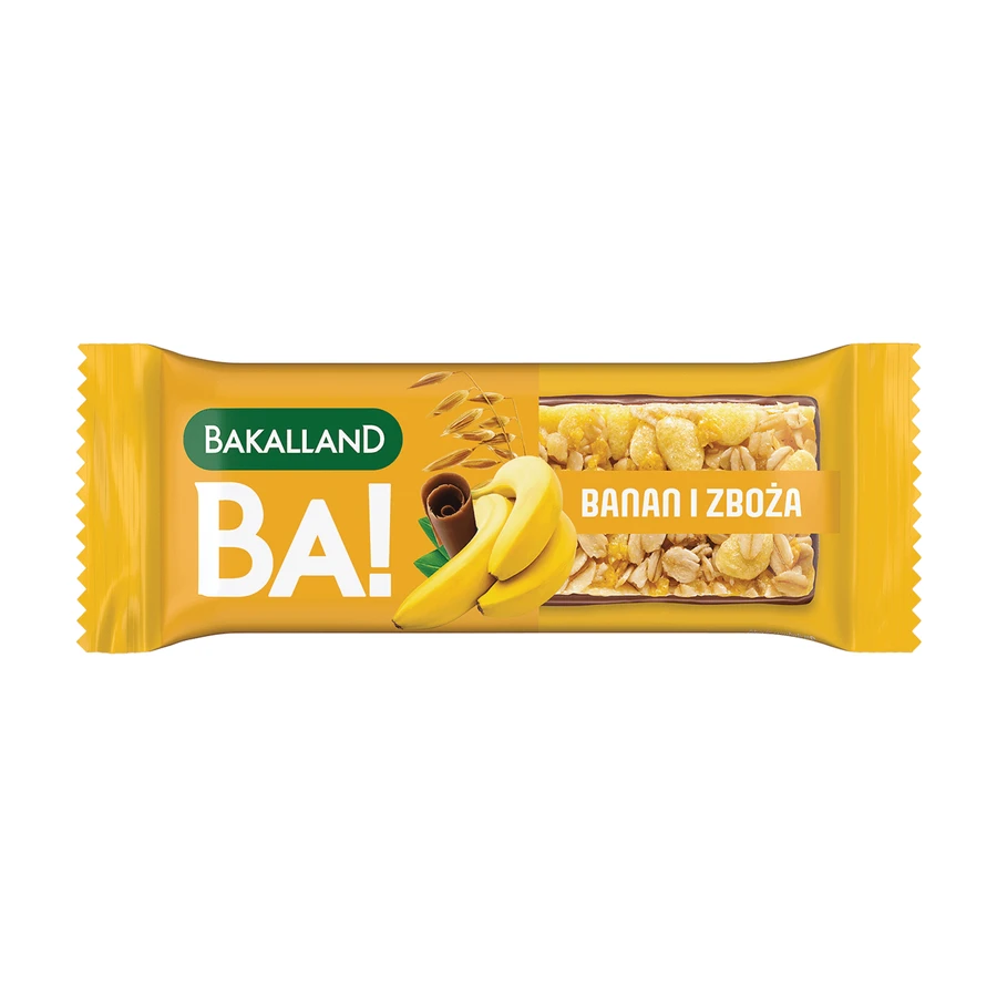 Bakalland BA! Злаковий батончик, банан і злаки, 40 г: ціни та характеристики