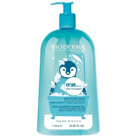 Bioderma Abcderm Пенящийся гель для душа для младенцев и детей с повышенной чувствительностью кожи, 1 л: цены и характеристики