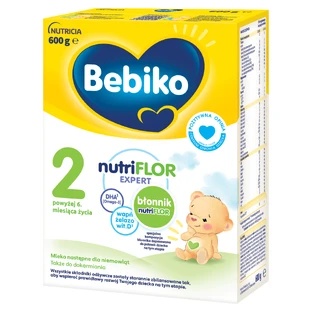 Набір Bebiko 2 Nutriflor Expert, молочна суміш, від 6 місяців, 3 х 600 г + Boon, пляшечка з соломинкою Swig, 265 мл безкоштовно
