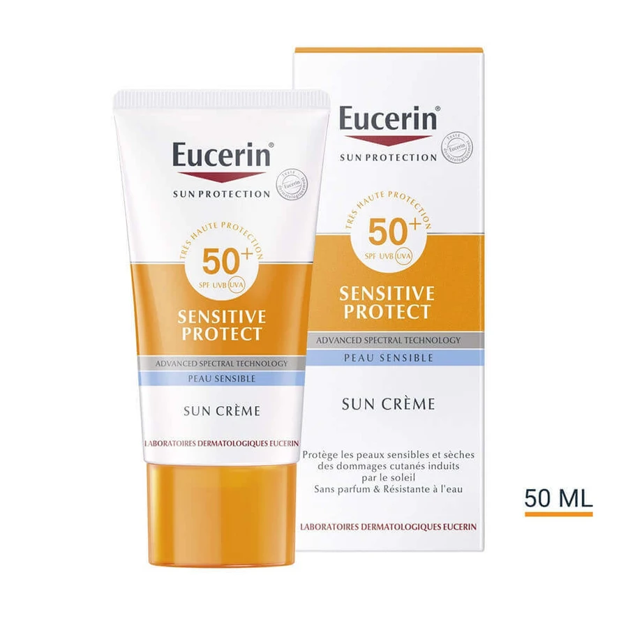 Eucerin Сонцезахисний крем для обличчя SPF50+ Sensitive Protect крем для обличчя SPF50+ 50мл: ціни та характеристики